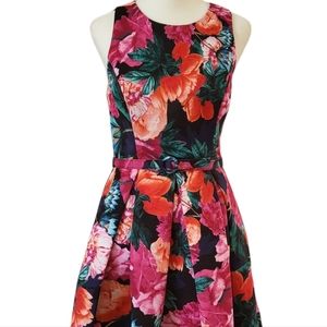 Eliza J | Women's Fit and Flare Floral Dress with Belt